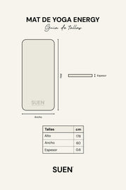 Mat de Yoga Energy - Verde con Verde Limón