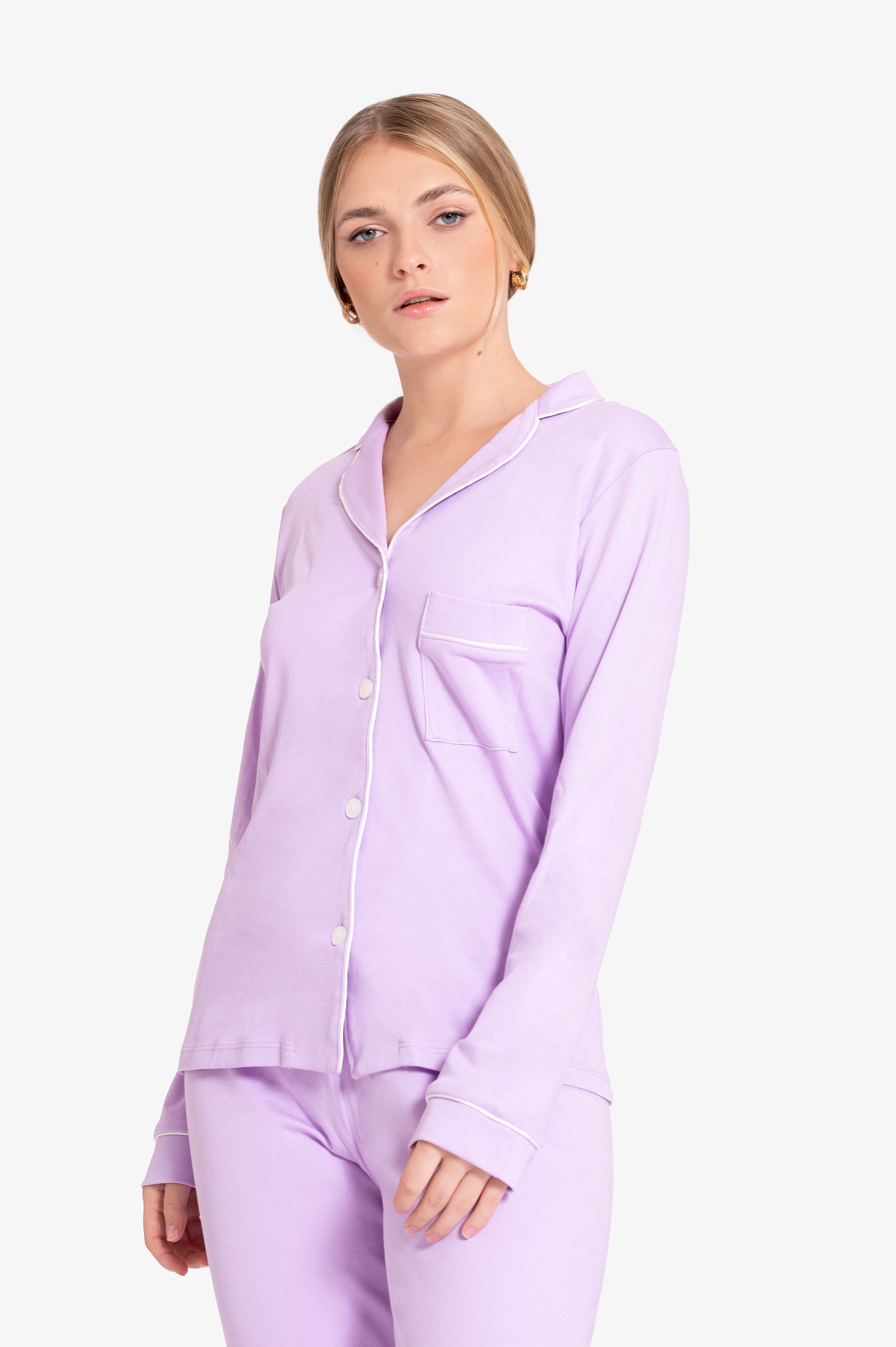 Pijama Set Pima Cotton - Alondra - Morado