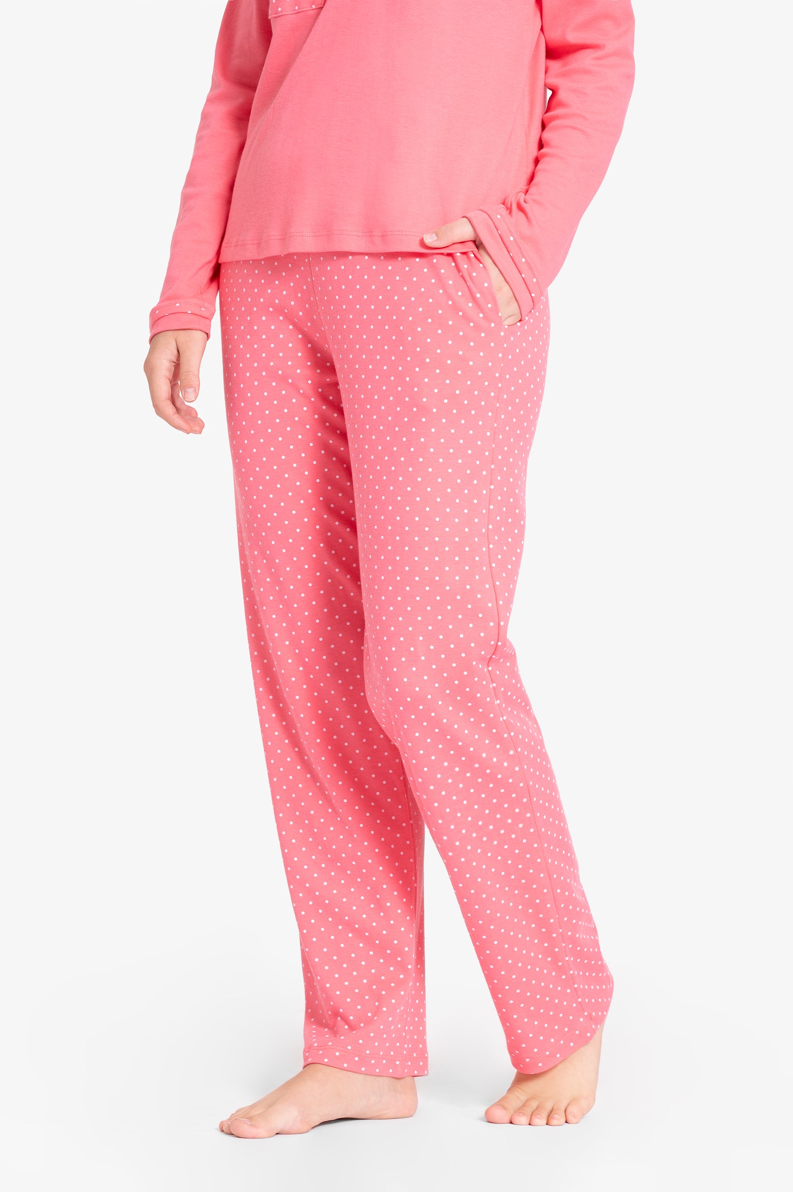 Pijama Set Pima Cotton - Abi - Coral