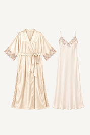 Set Kimono + Camisón París | Satén | Melón