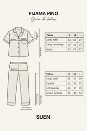 Pijama Set Gasa Pino - Perla