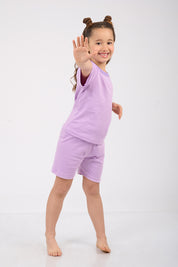 Set Pijama Algodón Pima Kids - Indigo - Lila