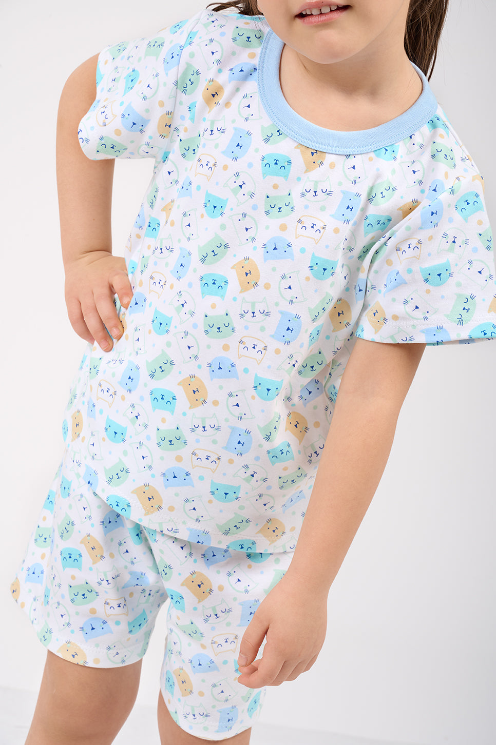 Set Pijama Algodón Pima Unisex Kids - Cats