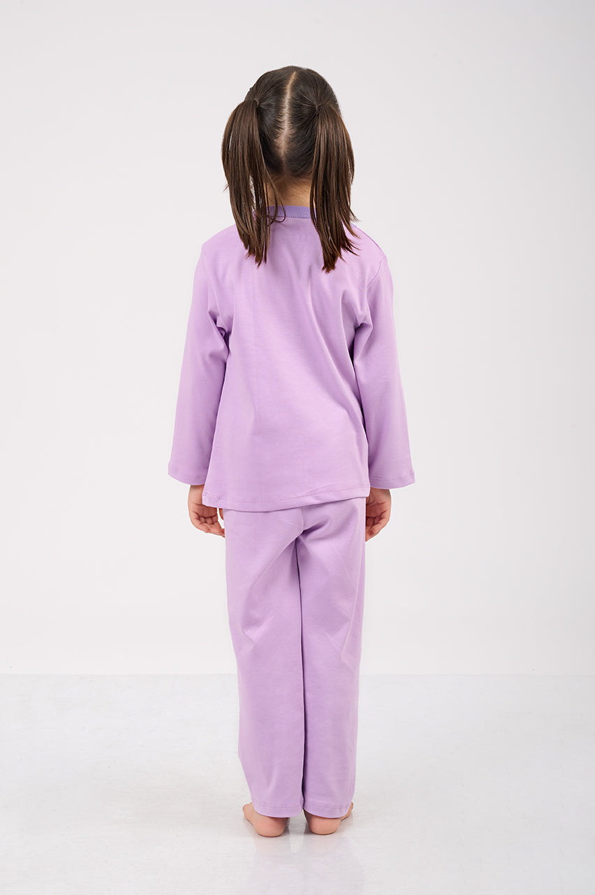 Set Pijama Algodón Pima Kids - Amaranto - Lila