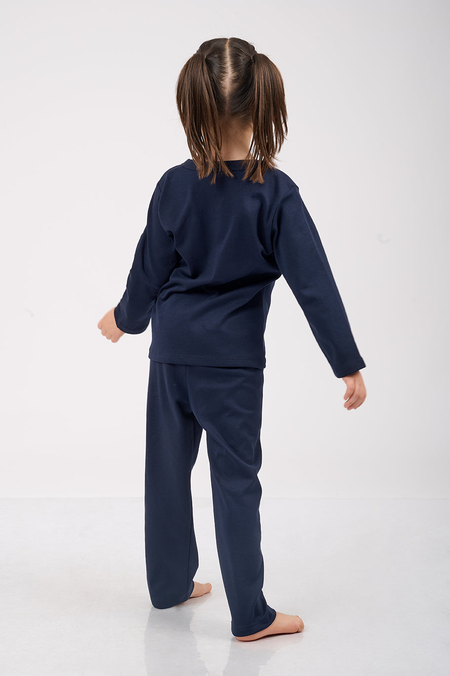 Set Pijama Algodón Pima Unisex Kids - Amaranto - Azul