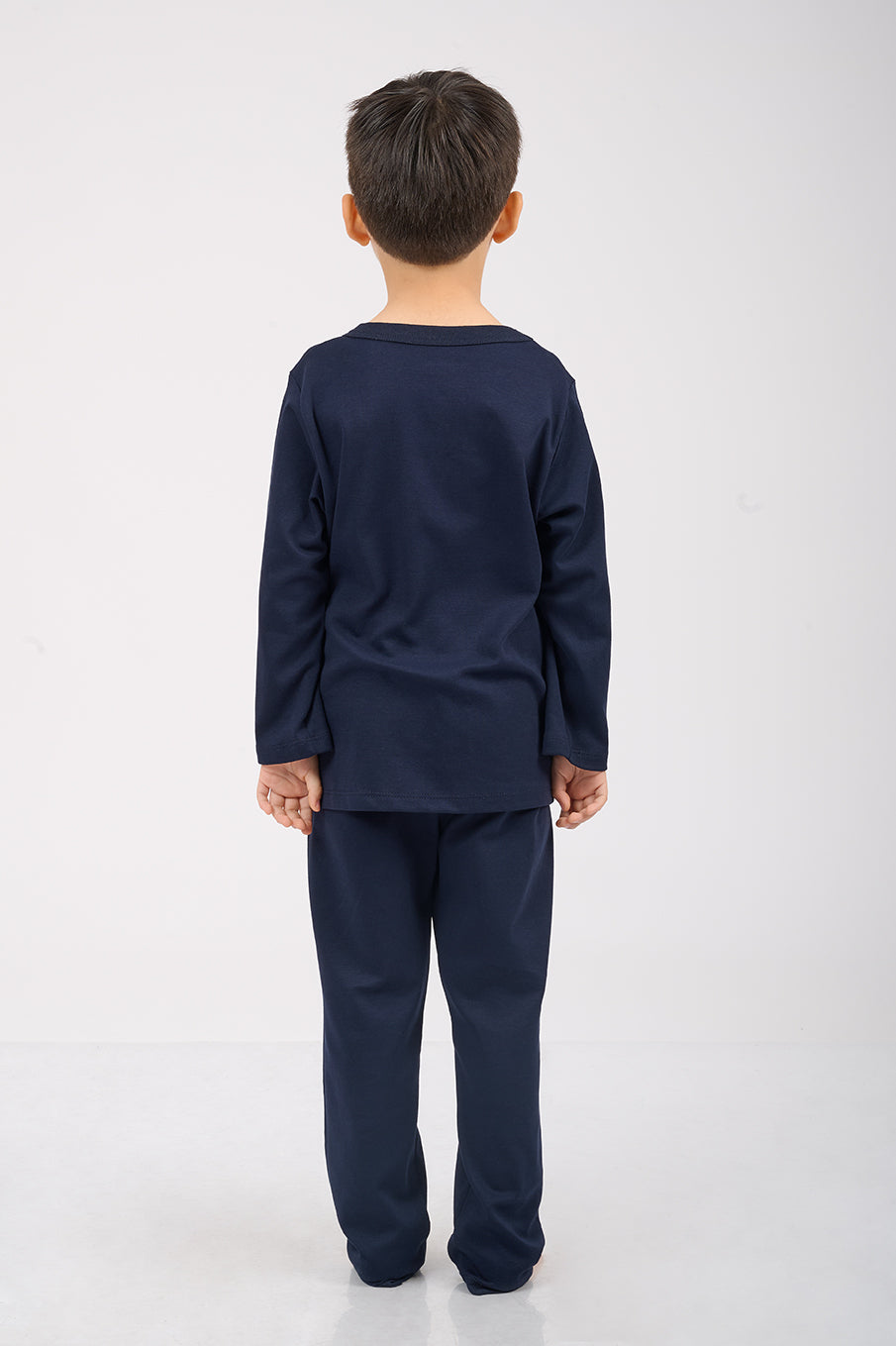 Set Pijama Algodón Pima Unisex Kids - Amaranto - Azul