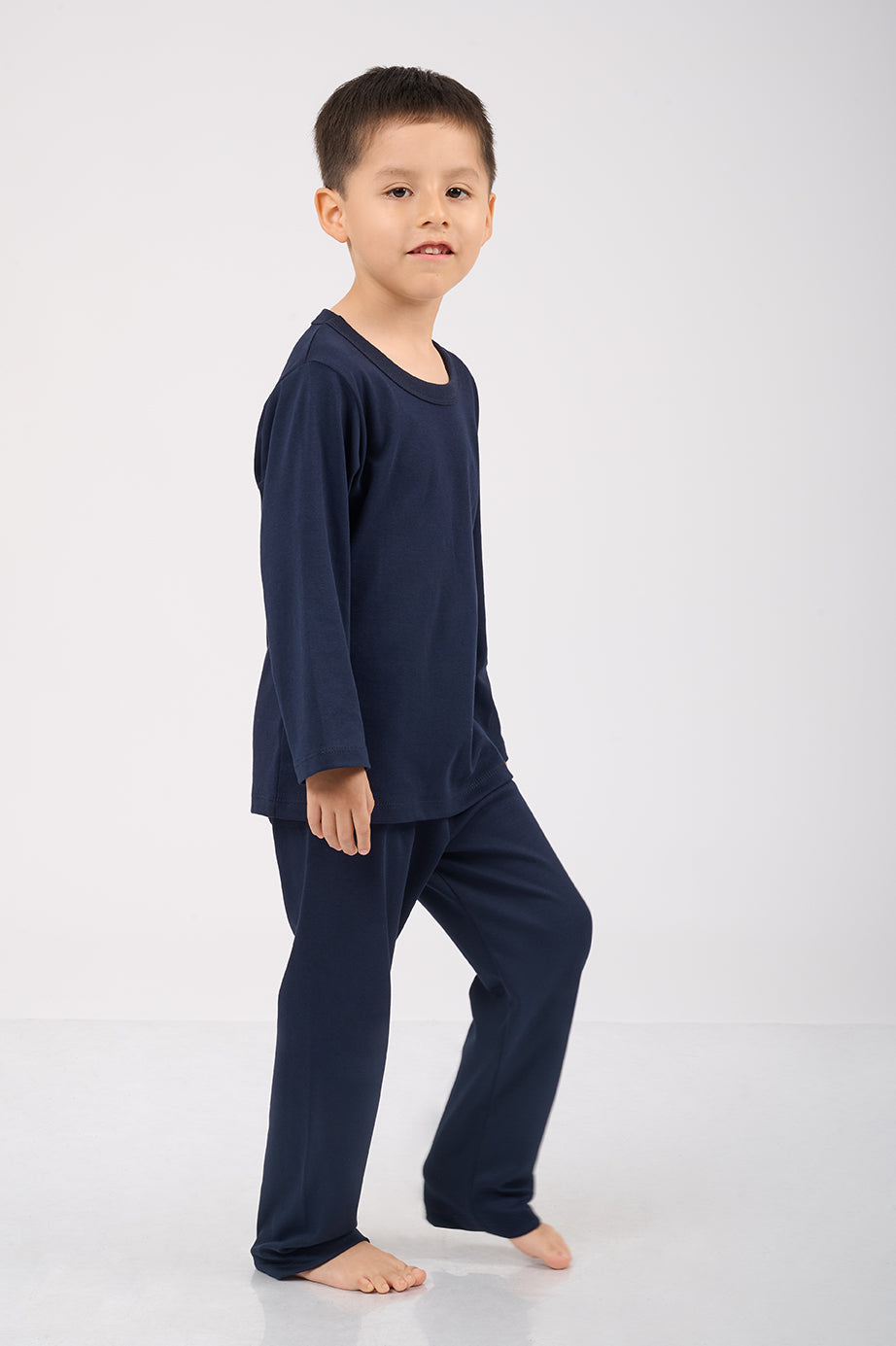 Set Pijama Algodón Pima Unisex Kids - Amaranto - Azul
