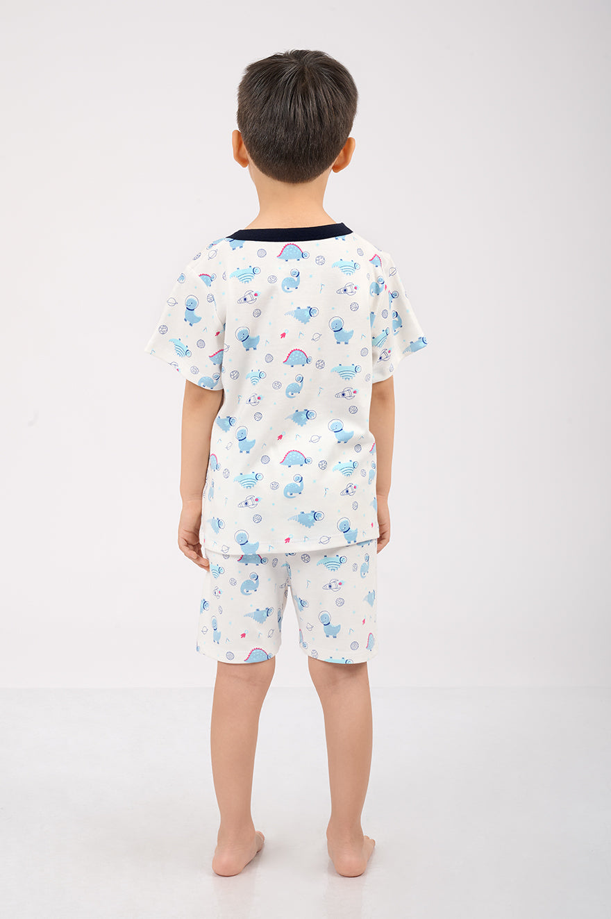 Set Pijama Algodón Pima Kids - Dinonautas