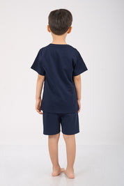 Set Pijama Algodón Pima Unisex Kids - Indigo - Azul
