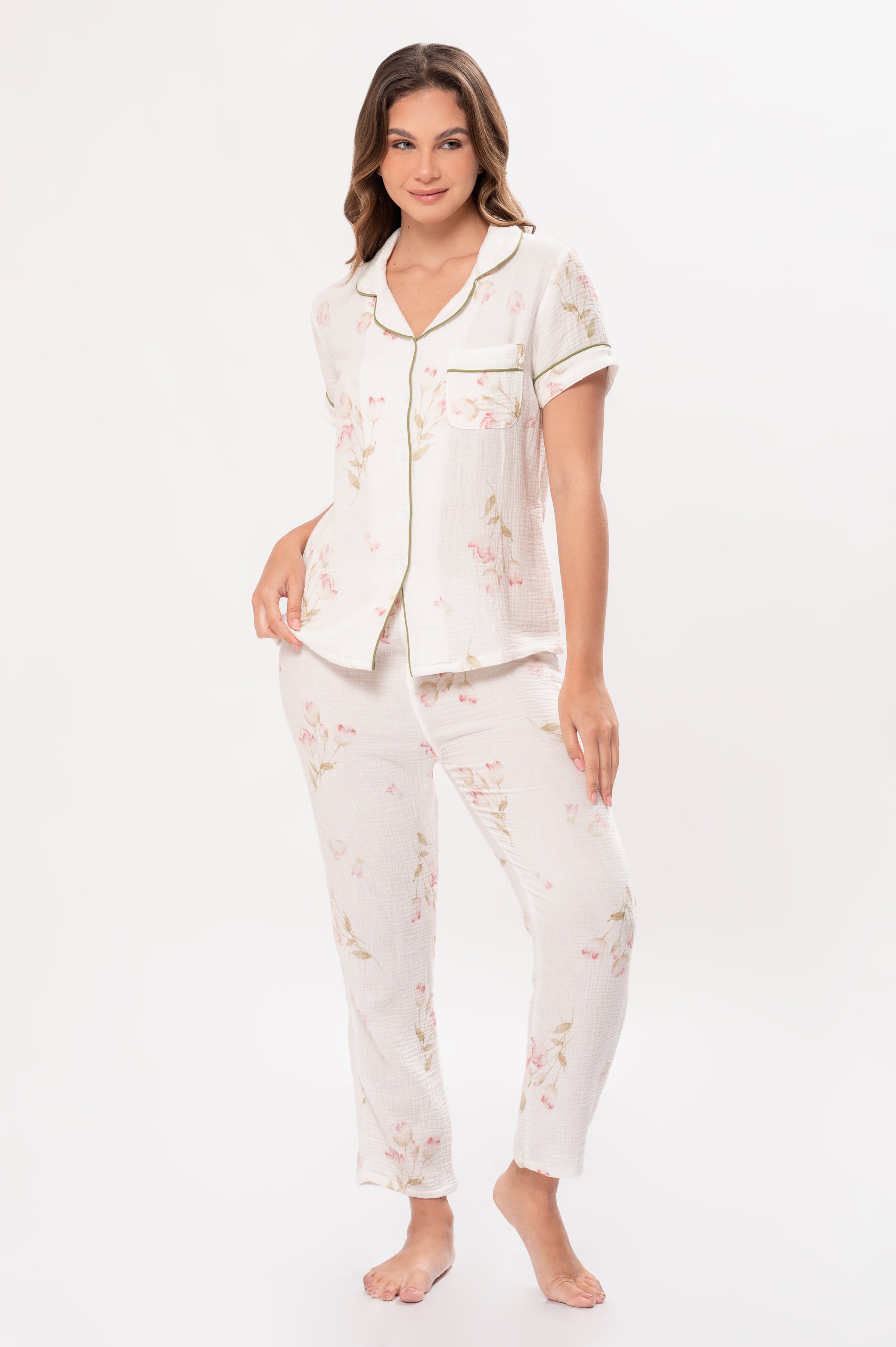 Pijama Set Gasa Rose - Perla