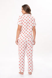 Pijama Set Gasa Heart - Rojo