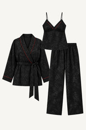 Pijama Saten Vela | Negro