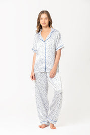 Pijama set Saten Alice - Blanco
