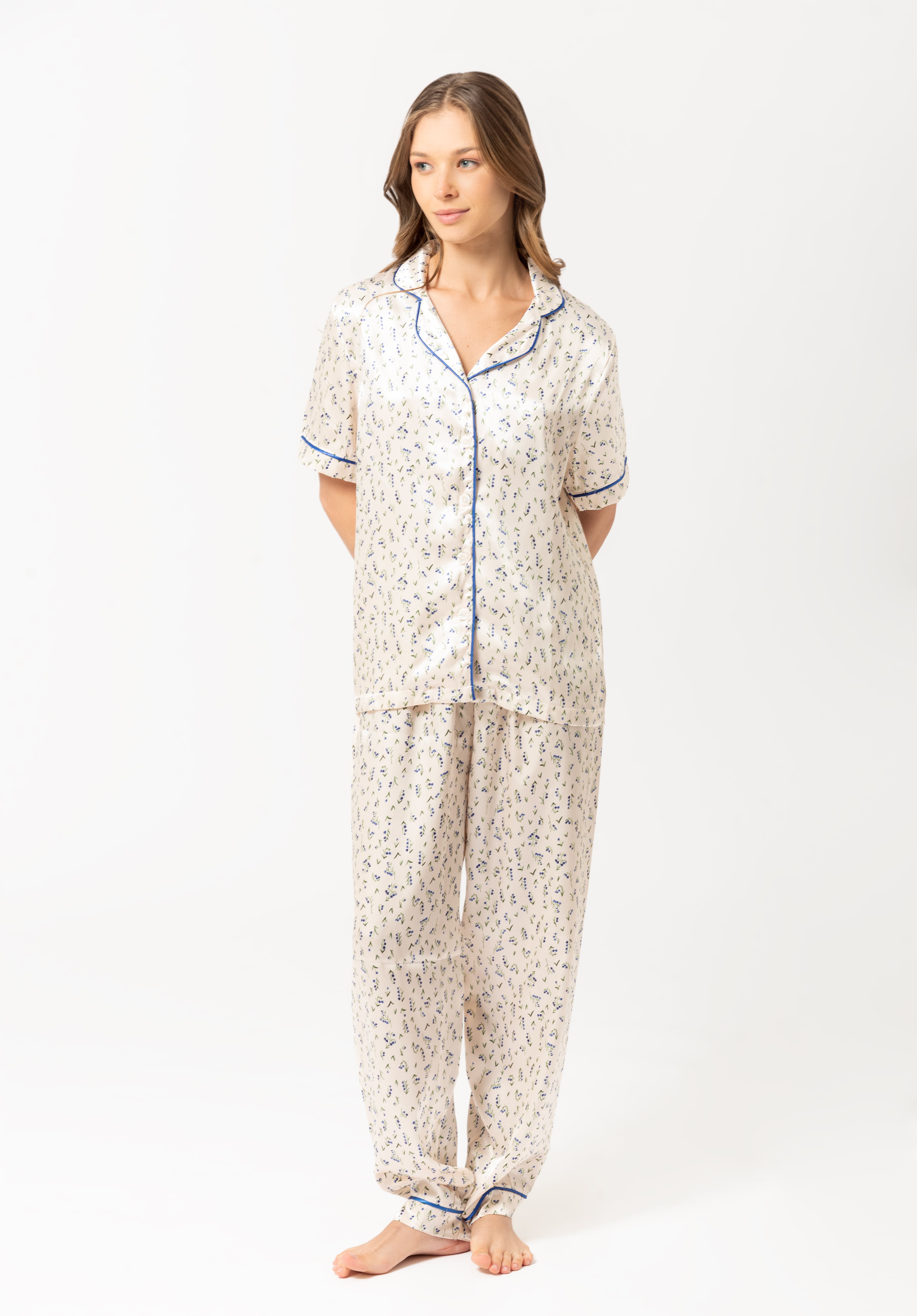 Pijama set Saten Alice - Palo Rosa
