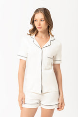 Pijama Algodón Pima Elena | Blanco