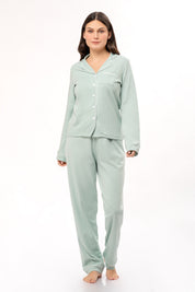 Pijama Algodón Pima Alondra | Verde Pastel