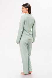 Pijama Algodón Pima Alondra | Verde Pastel