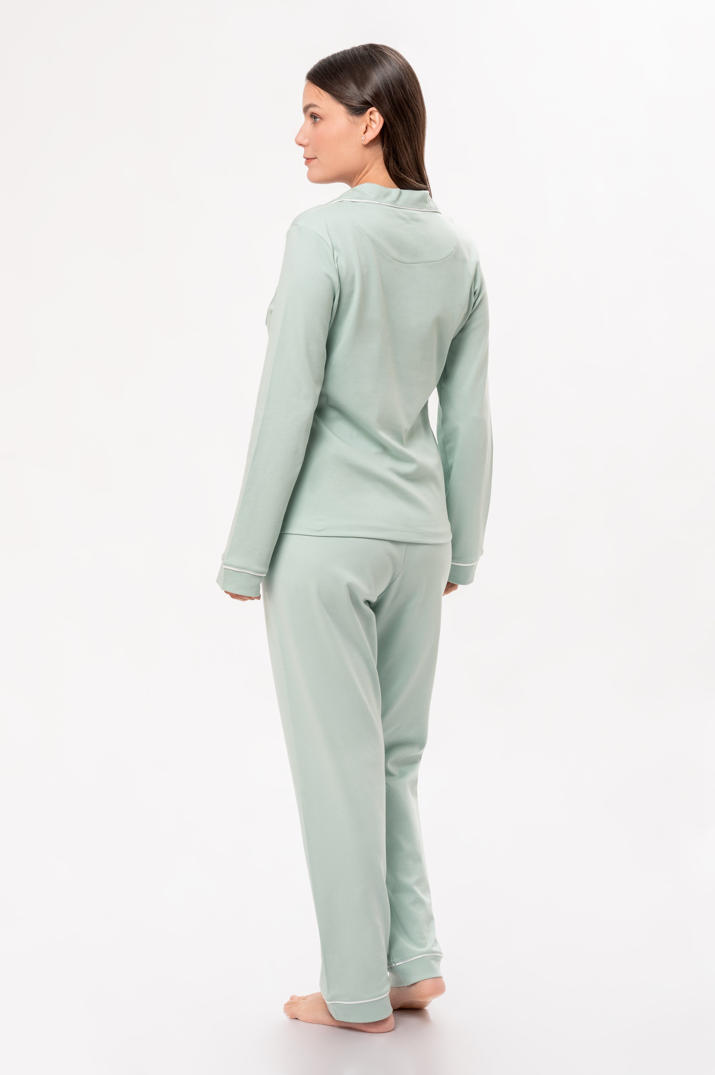 Pijama Algodón Pima Alondra | Verde Pastel