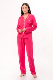 Pijama Algodón Pima Alondra | Fucsia