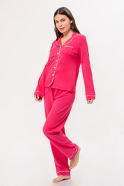 Pijama Algodón Pima Alondra | Fucsia