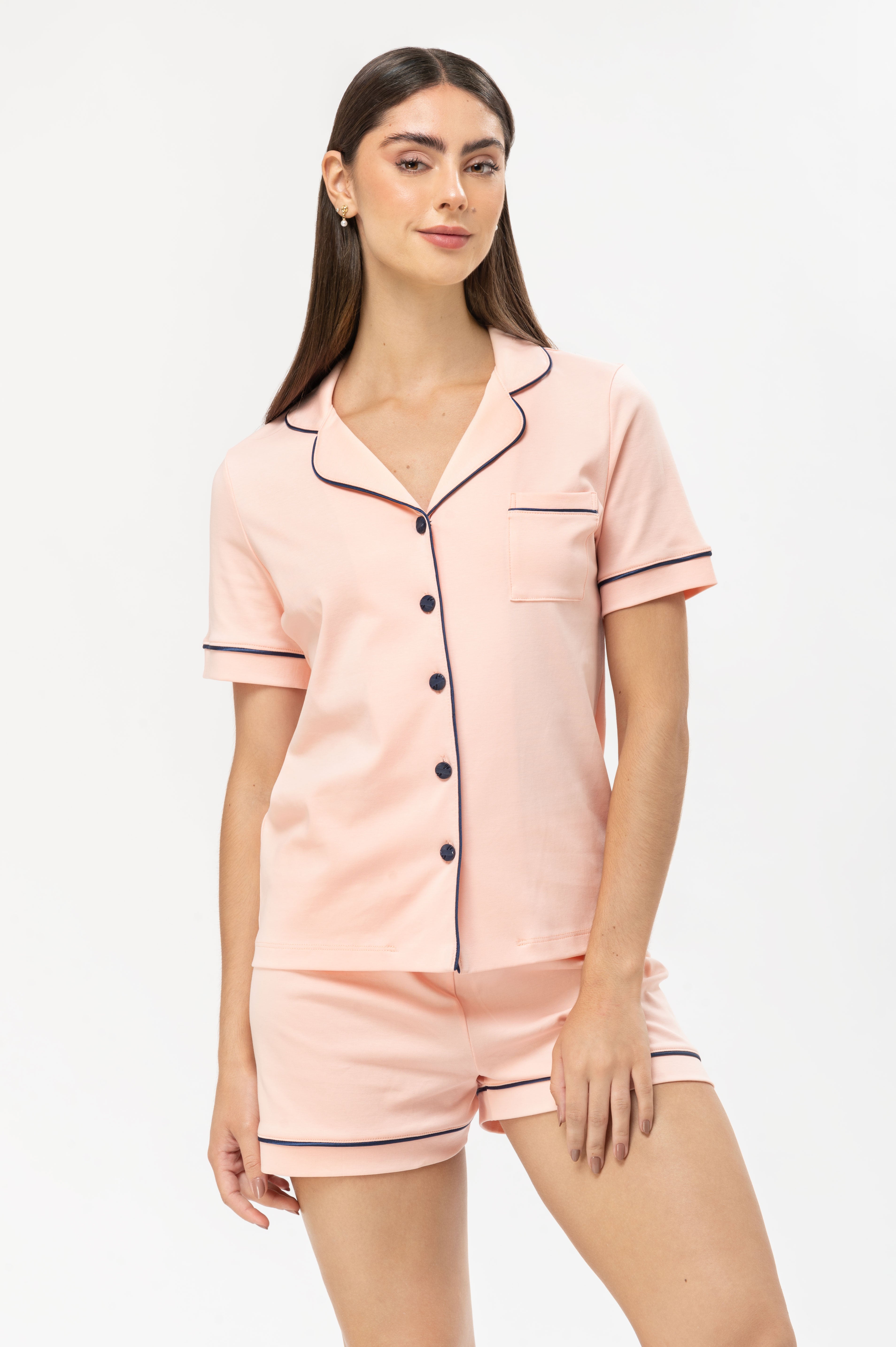 Pijama Set Pima Cotton - Elena - Melon