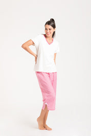 Pijama Set Pima Cotton y Vichy - Emi- fucsia