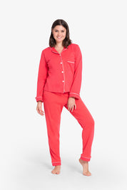 Pijama Set Pima Cotton - Alondra - Coral